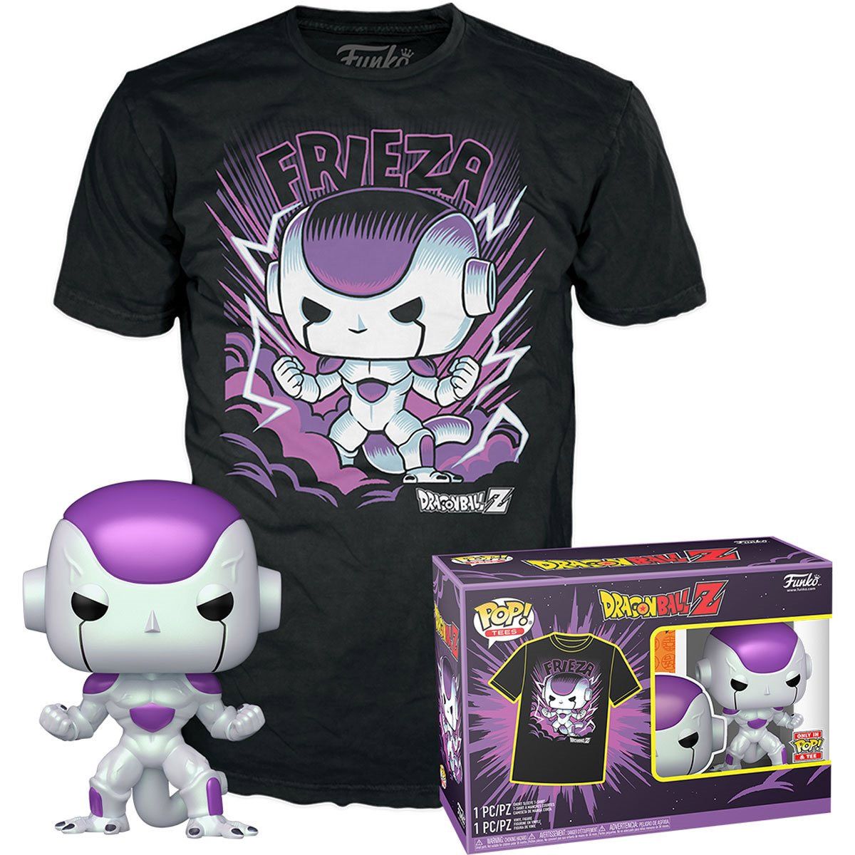 Figurine Funko Pop - Dragon Ball N°861 - Freezer Forme Finale (Métallique) - T-Shirt (63646)