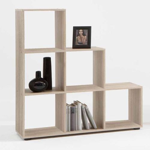 Paris Prix - Étagère 6 Cases Design "Gaman" 108cm Chêne