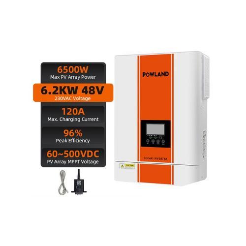 6,2KW Onduleur Solaire Hybride Pure Sinus Hors Réseau Contrôleur MPPT Convertisseur Chargeur 120A 6500VA