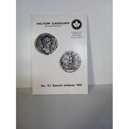Catalogue Numismatique Victor Gadoury No 47 Spécial Antiques 1981