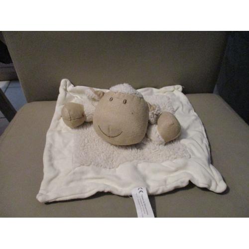 Doudou Plat Mouton Blanc Nature Et Découvertes