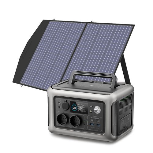 600W Centrale Électrique Générateur Solaire Portable Avec Panneau Solaire 100W Groupe Électrogène Charge AC DC USB Batterie
