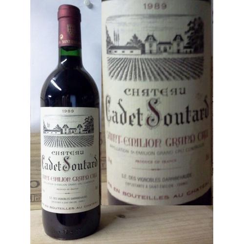 1 Btle St Emilion Grand Cru 1989 Château Cadet Soutard - 34 Ans