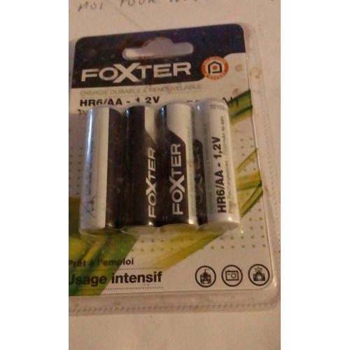 Lot de 4 piles électriques rechargeable de 1,2 v 2350mah usage intensif 