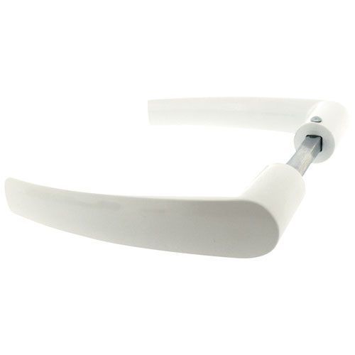 poignée de porte double carré de 6 aluminium blanc