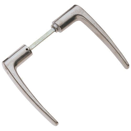 poigneé de porte double carré de 6 aluminium poli