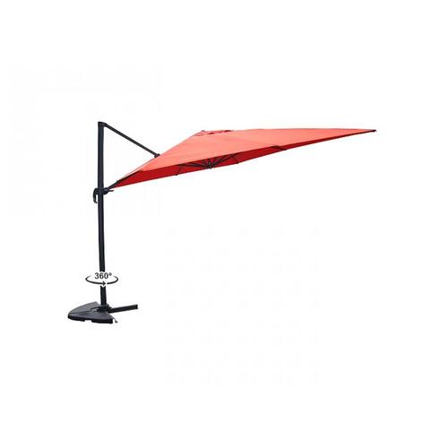 Cesare Terracotta : Parasol Déporté, Rectangulaire De 3x4m, Rotatif À 360°