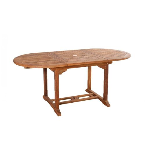 Lubok : Salon De Jardin Teck Huilé 6 Personnes - Table Ovale + 4 Chaises + 2 Fauteuils