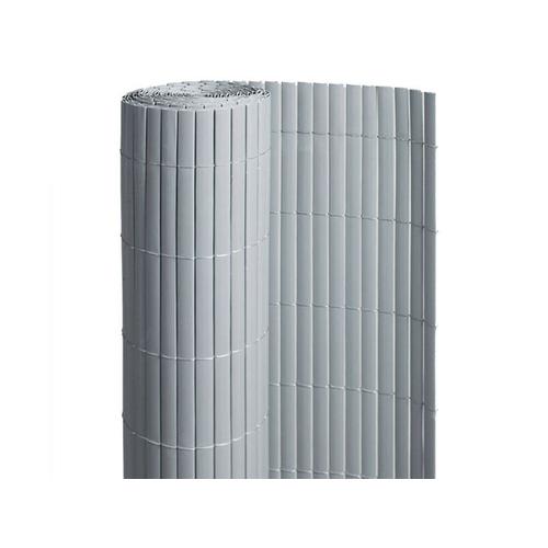 Canisse Pvc Double Face Gris 18 M - 6 Rouleaux De 3 X 1 M - Jardideco