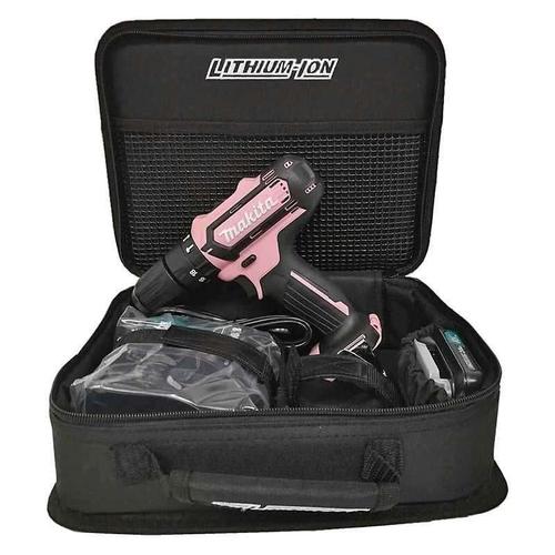 Makita HP333DSAP1 - Set perceuse / visseuse à percussion Li-Ion 10.8V (1x2Ah) dans étui - ROSE