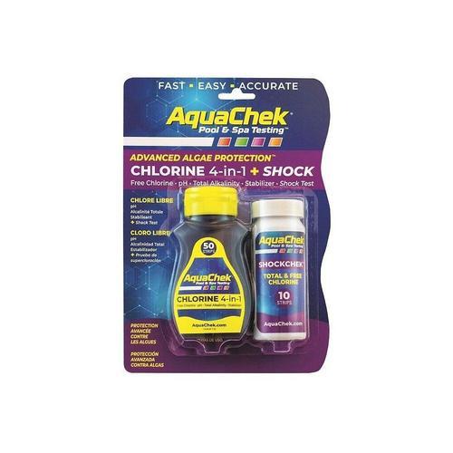 Testeur Aquachek Chlorine 4 en 1 + shock