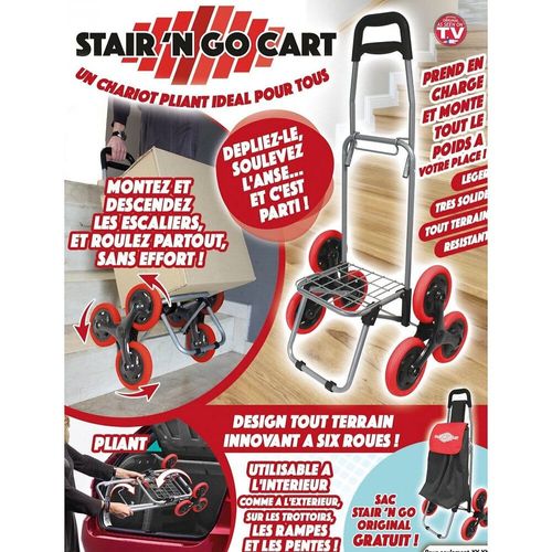 Venteo - Stair'n Go Cart - Chariot pliant idéal pour tous, léger, très solide, tout terrain et résistant