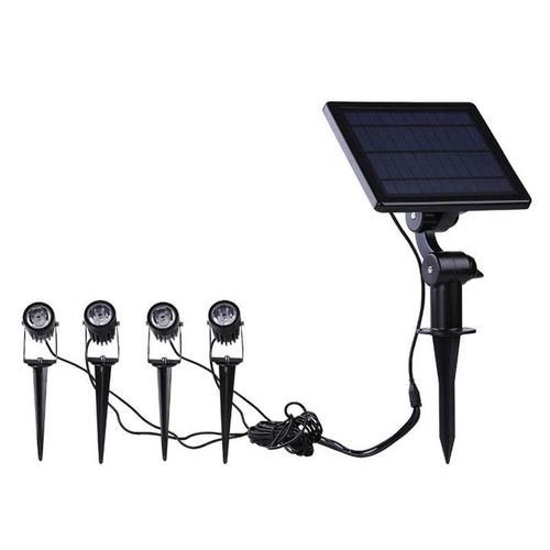 Spots Solaires Connect?S ? Piquer Rgbw Ip55 (Lot De 4) - Noir - Silamp