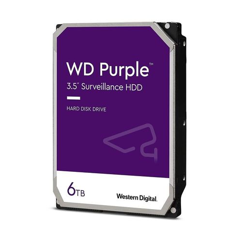 WD Purple WD60PURX - Disque dur - 6 To - interne - 3.5" - SATA 6Gb/s - mémoire tampon : 64 Mo
