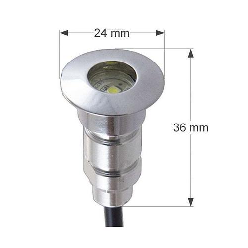 Mini Spot Led Encastrable Rond 0,3w 12v - Blanc Chaud 2700k