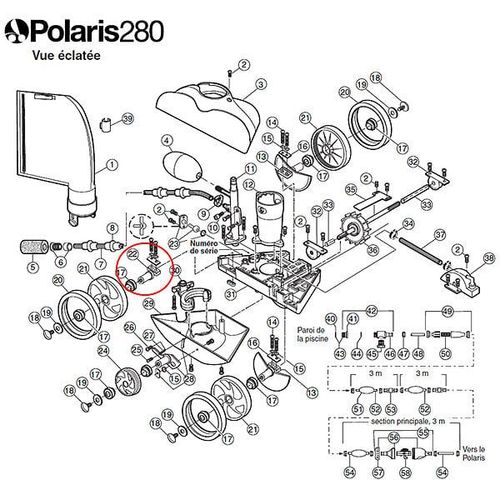 C65 Roue arrière Grand Axle de Remplacement Polaris Zodiac