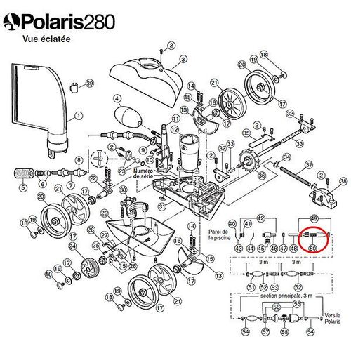 polaris - crépine métal filtre en ligne pour polaris 180/280/380 - 48-222