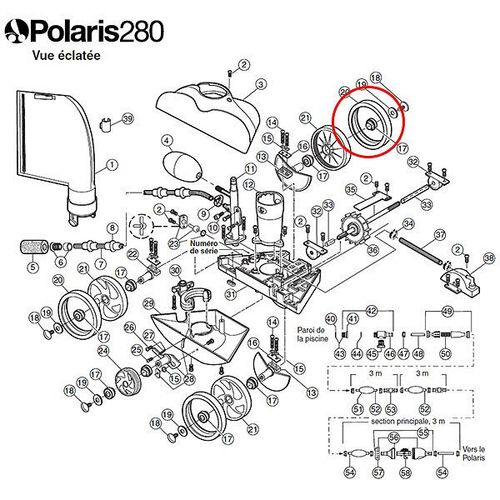 pneu blanc de rechange pour polaris 180/280/380 - c10 - polaris