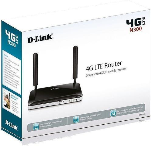 D-Link DWR-921 4G LTE Router - - routeur sans fil - - WWAN commutateur 4 ports - Wi-Fi - 2,4 Ghz