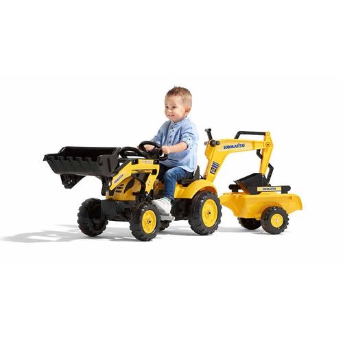 Les Petits Baroudeurs Tractopelle À Pédales Komatsu