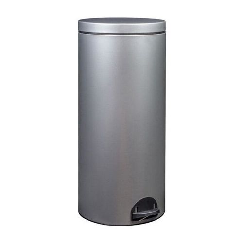 Poubelle ? P?dale 30l Gris M?tal - 90141