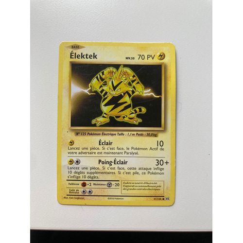 Carte Pokémon Elektek 41/108 Xy Evolutions Xy12 Fr