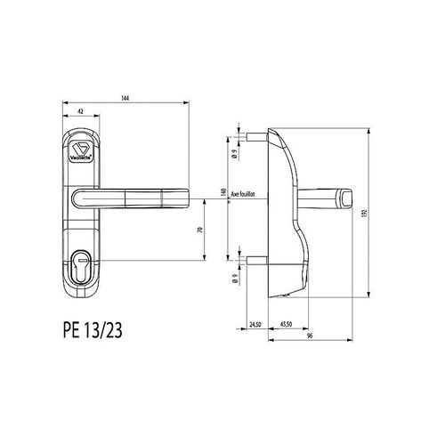 Module extérieur a trou de cylindre