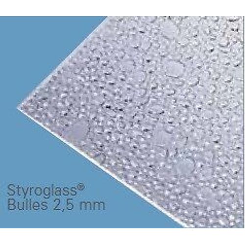 Verre synthétique intérieur 2.5mm 200x100cm bulles