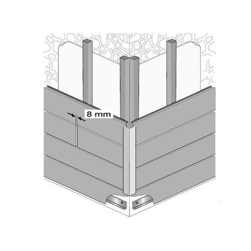 Profil d'angle bois composite pour bardage - Coloris - Chocolat, Epaisseur - 5cm, Largeur - 5 cm, Longueur - 270 cm / L: 270 cm / l: 5 cm / E: 5cm / Chocolat