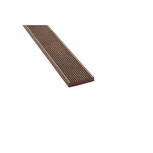 Plinthe finition terrasse bois composite - Coloris - Chocolat, Epaisseur - 1cm, Largeur - 5.5 cm, Longueur - 200 cm, Surface couverte en m² - 4 / L: 200 cm / l: 5.5 cm / E: 1cm / Chocolat