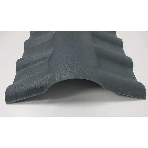 Faîtière PVC pour toiture imitation tuile moderne - Coloris - Gris, Epaisseur - 15cm, Largeur - 43 cm, Longueur - 74 cm / L: 74 cm / l: 43 cm / E: 15cm / Gris