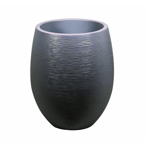 Pot Egg Graphit haut - Anthracite - 50x60cm 53L - EDA Plastiques - Intérieur et extérieur