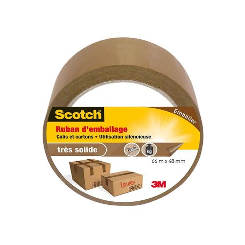 3M SCOTCH Ruban adhesif d'emballage - 66 m x 48 mm - Marron