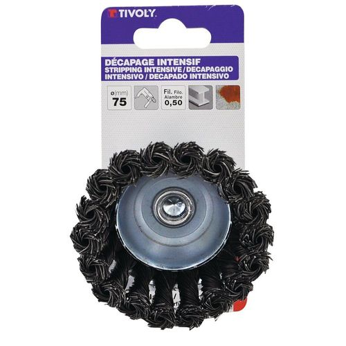 Brosse Coupe Diametre 75 Meche Acier Torsade 0.50