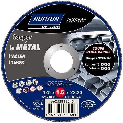 Disque métal pour métal NORTON, Diam.125 mm