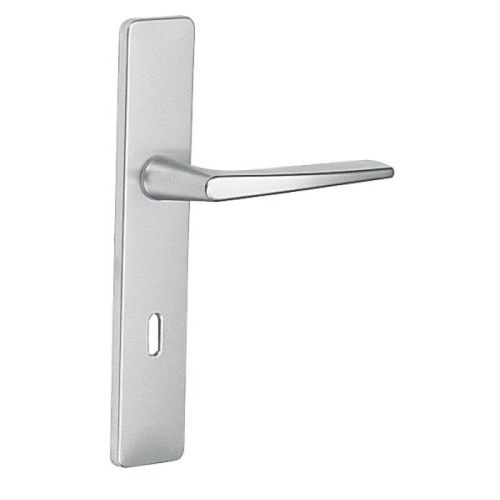 Ensemble de porte Riviera BEZAULT Entraxe 195 mm Argent - Bec de cane condamnation - 0118282
