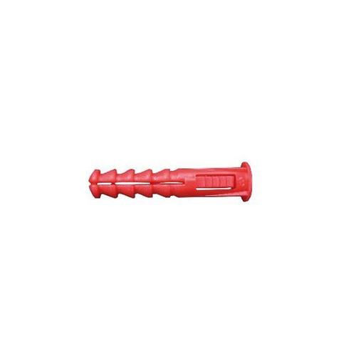 Chevilles polyéthylène rouge avec collerette - diamètre 8 mm - 100 pièces RAM