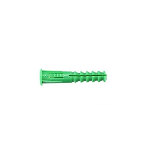 Chevilles polyéthylène vertes avec collerette - diamètre 6 mm - 250 pièces RAM