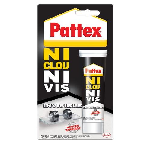 Colle Fixation PATTEX Ni Clou Ni Vis Extra Fort & Rapide Invisible 40ml