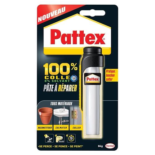 Colle Pâte PATTEX Epoxy 100% Pâte à Réparer 64g