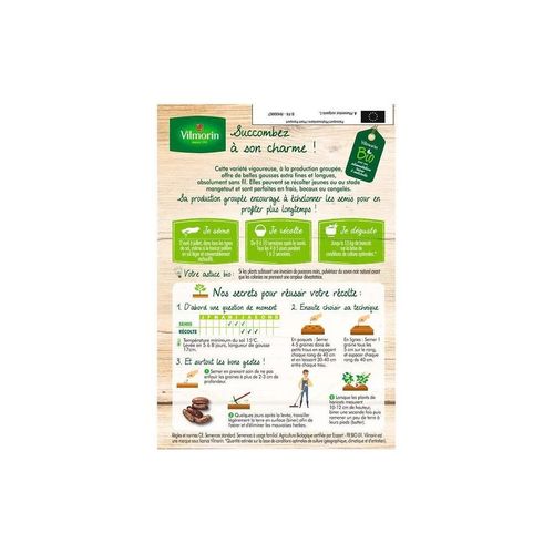 Haricot Nain Vert Sans Fil Cupidon Bio 20m Vilmorin