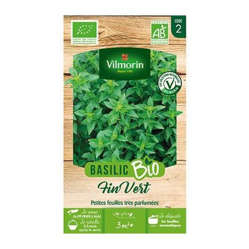 Basilic Fin Vert Bio Vilmorin