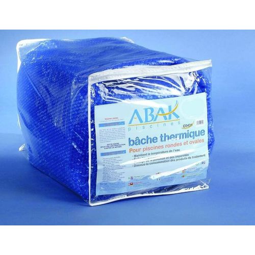 Bâche à bulles ovale piscine métal 7,6 m x 4,6 m intérieure