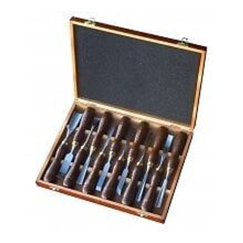 12 Outils de sculpteur manche bois Pro