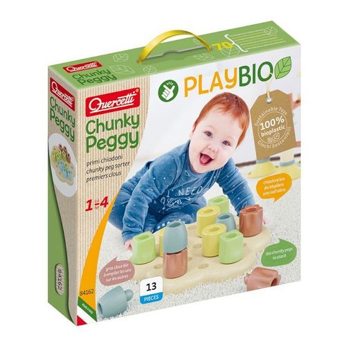 Quercetti-Quercetti-84162 Chunky Peggy Play Bio Jeu Éducatif Pour Le Premier Âge 84162 Multicolor