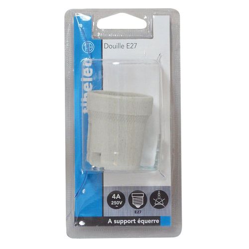 Douille TIBELEC E27 Porcelaine à Support Équerre