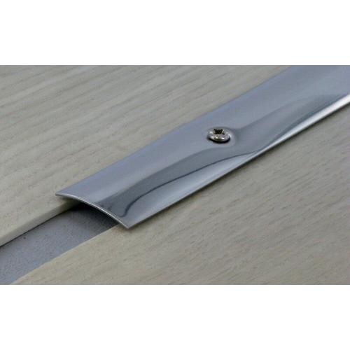 Barre de seuil à visser - inox brillant - longueur 270 cm - largeur 30 mm DINAC