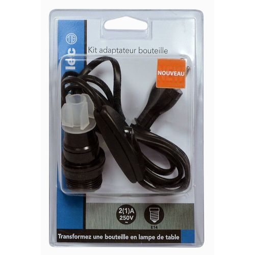 Kit adaptateur bouteille équipé E14