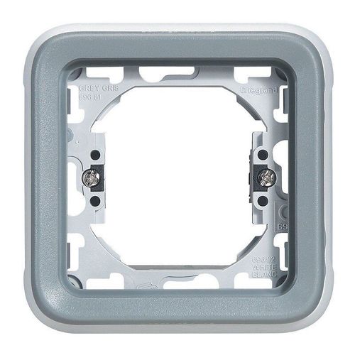 Plaque support simple Legrand PLEXO encastré gris