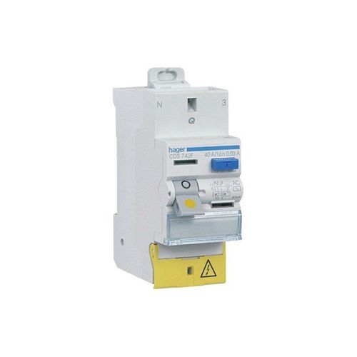 Interrupteur différentiel 3KA bipolaire phase + neutre - sans vis - 40A - AC HAGER